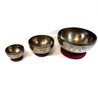 Bronze Matte Singing Bowl Set
