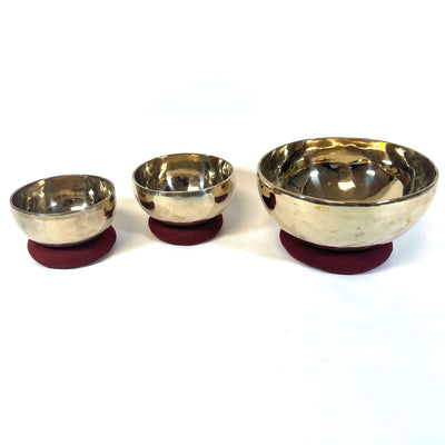 Tibetan Engraved Singing Bowl Set