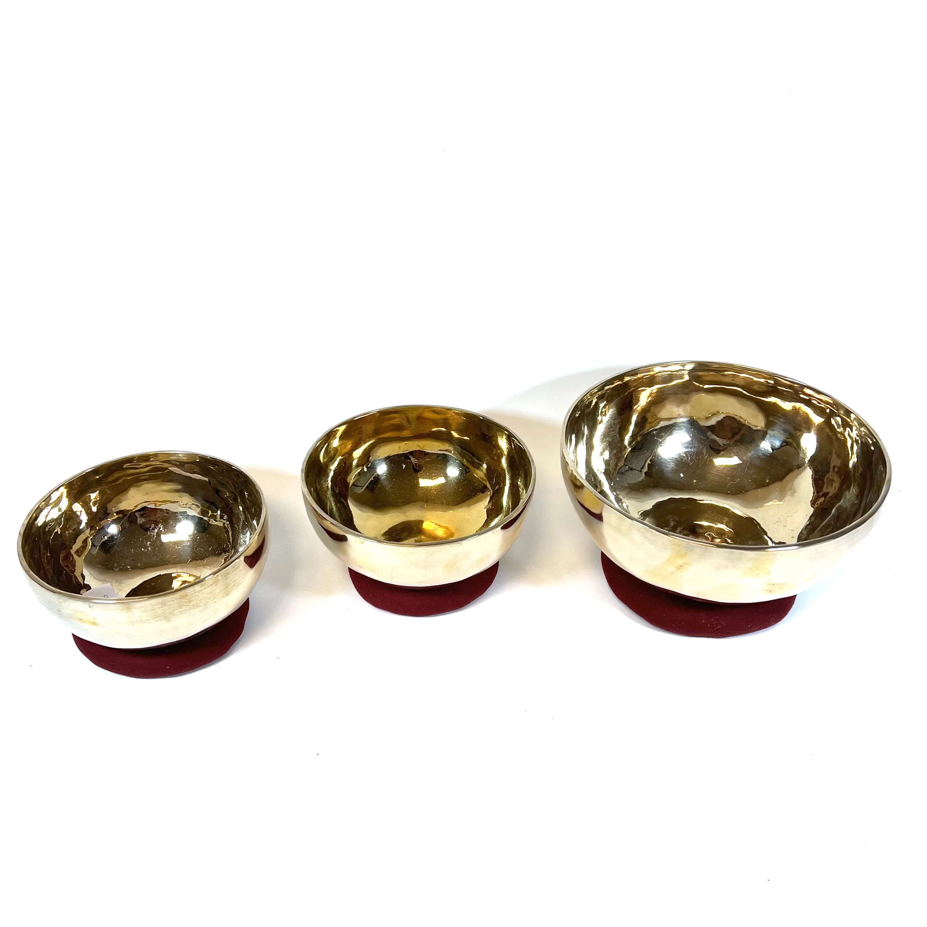 Golden Bronze Singing Bowl Set