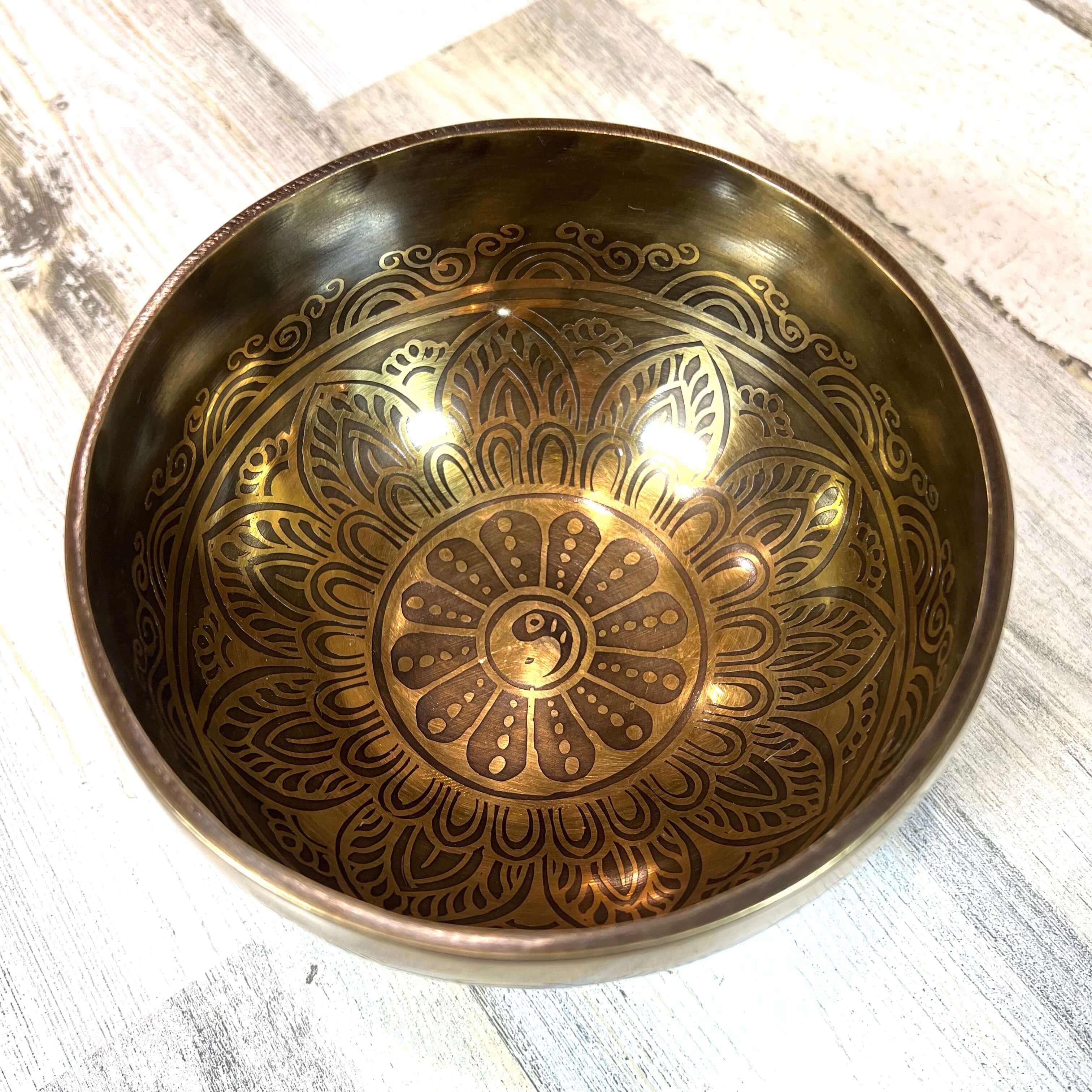 Tibetan Singing Bowl Inside