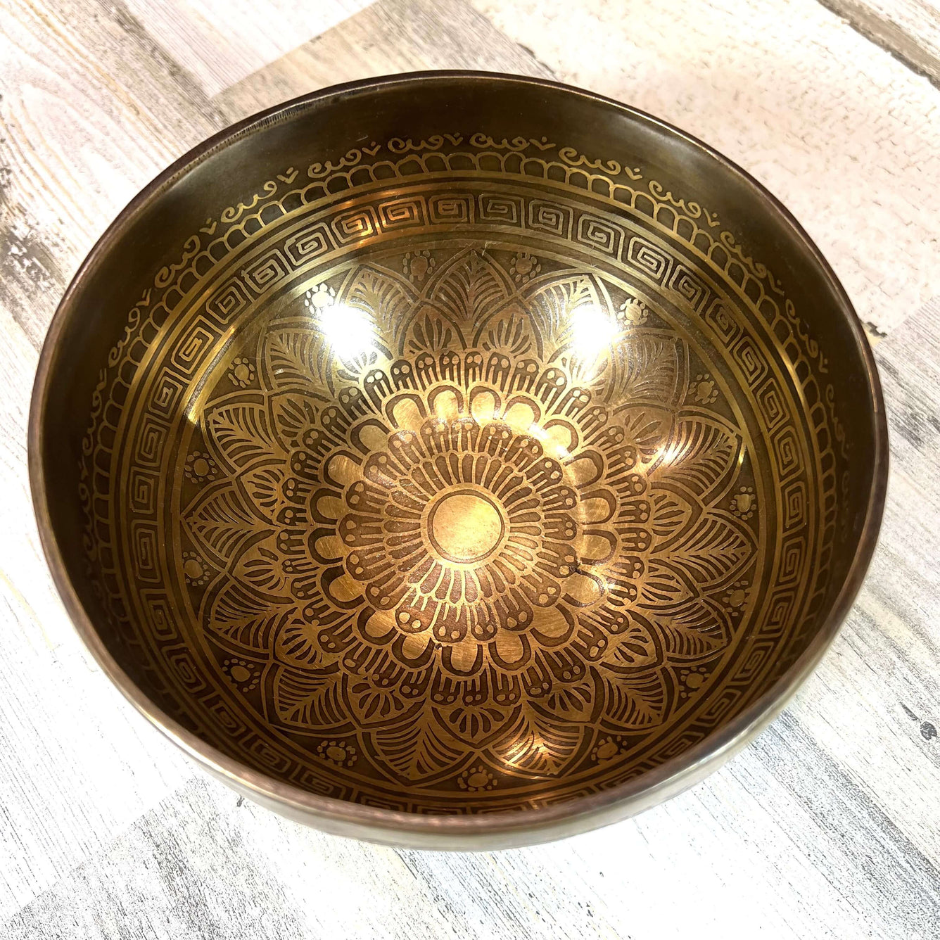 Tibetan Singing Bowl Inside